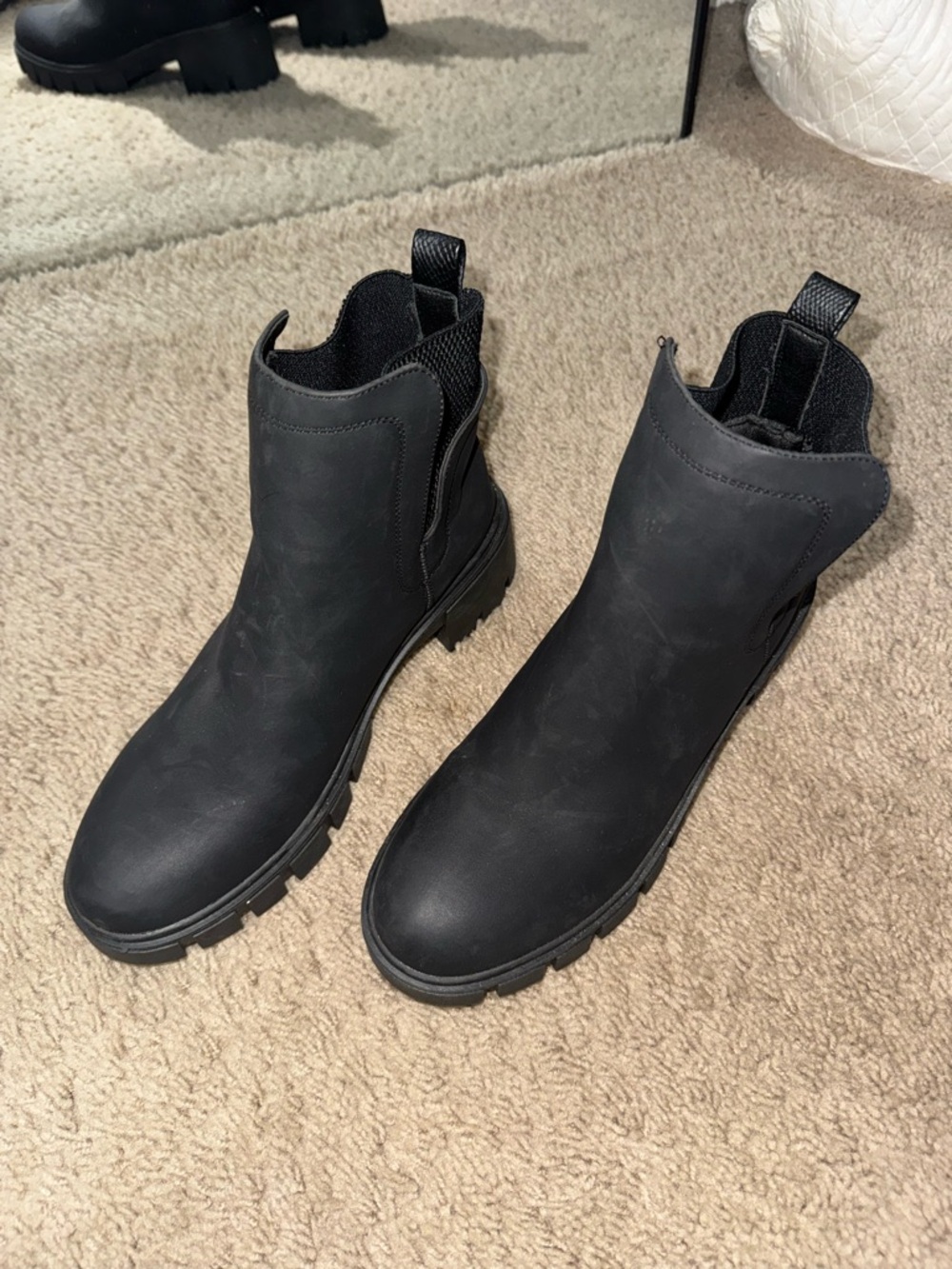 Black Women’s Chelsea Lug Boots